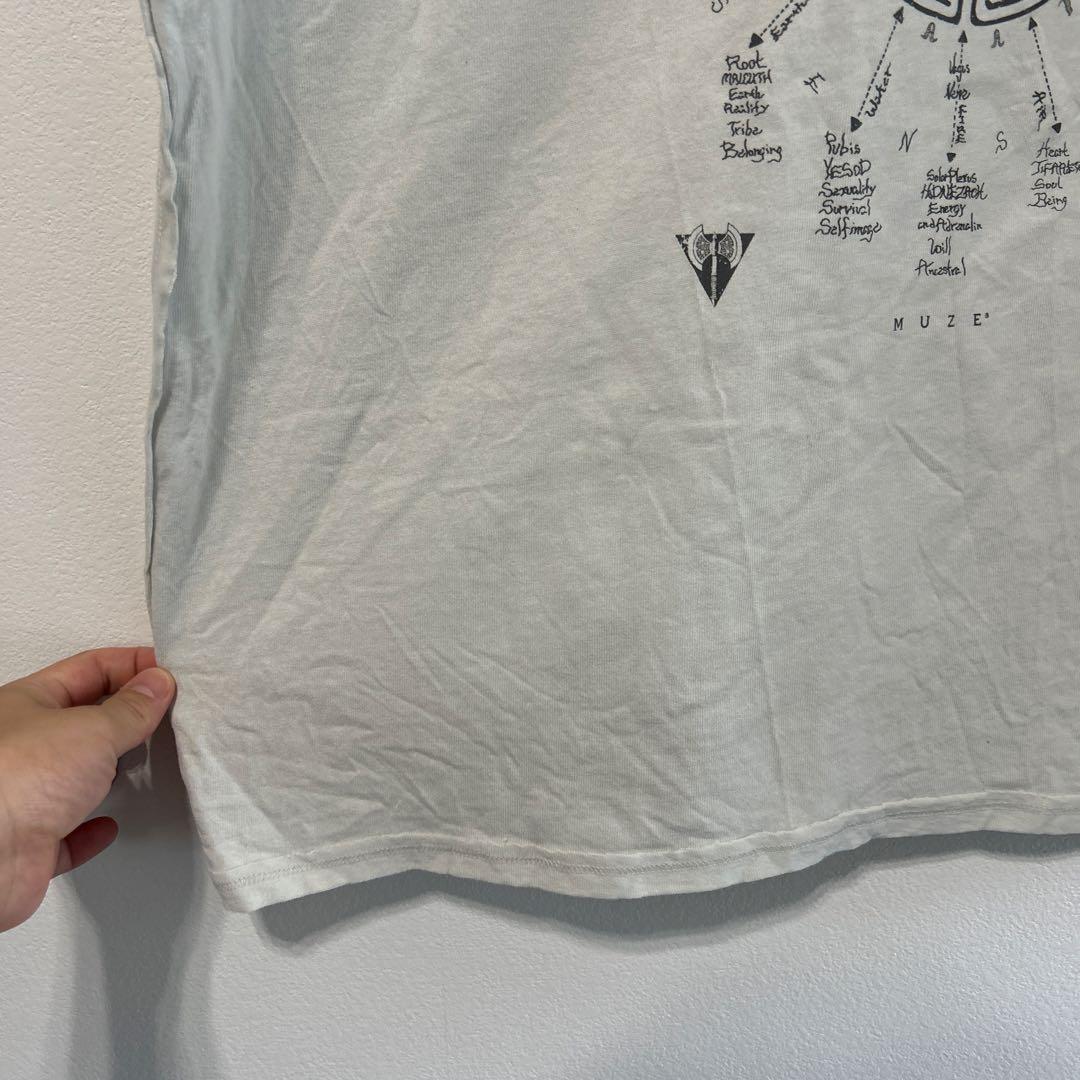 オーラル　ラビリンスビックシルエットTシャツ　白色