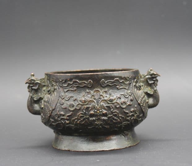 骨董雑品コレクションアンティーク香炉双鳳香炉仏堂奉納工芸品置物