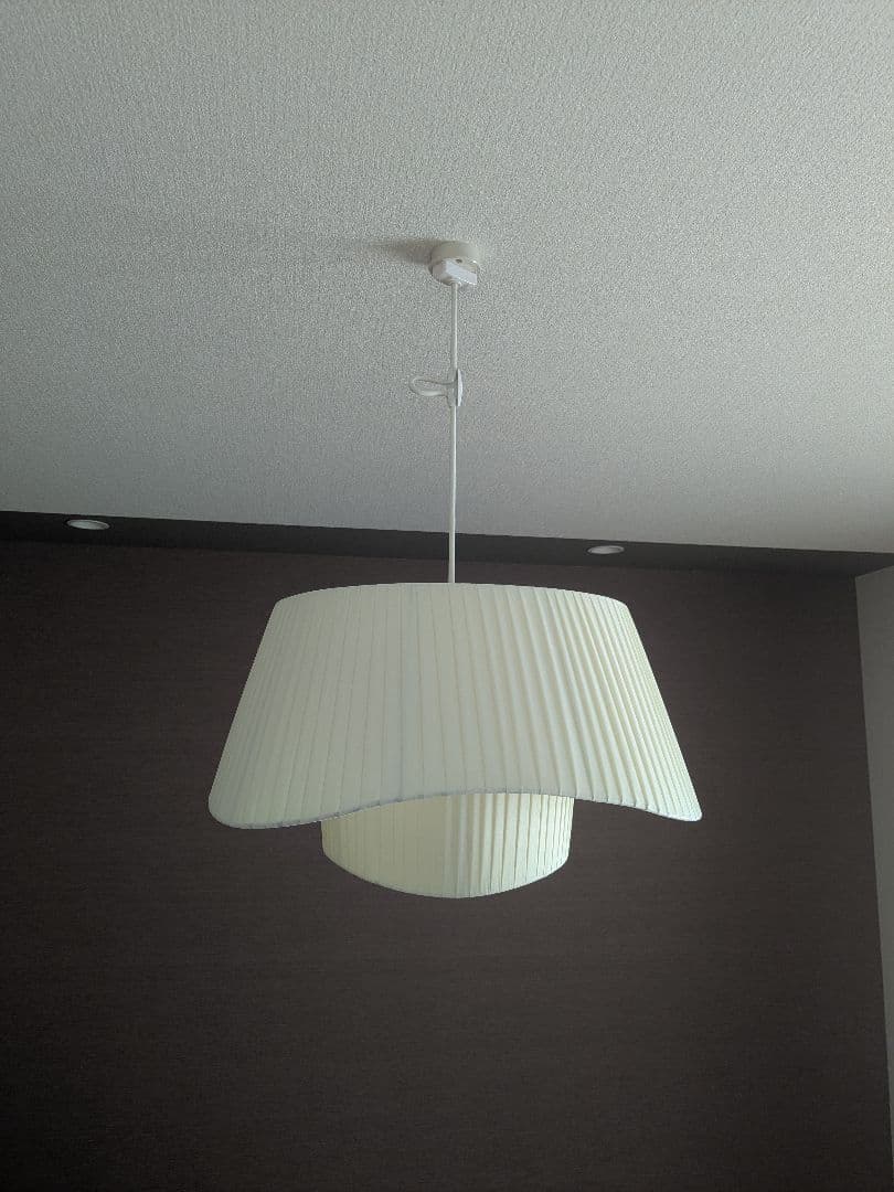 レイヤード プリーツシェード ペンダントライト 口金E26
