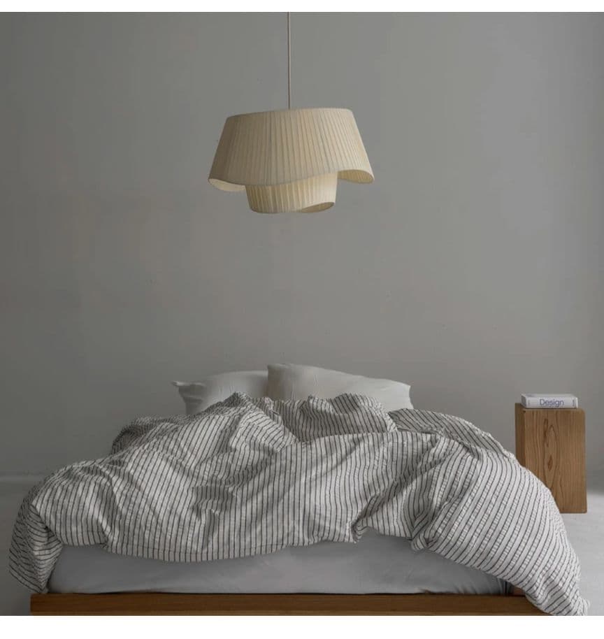 レイヤード プリーツシェード ペンダントライト 口金E26