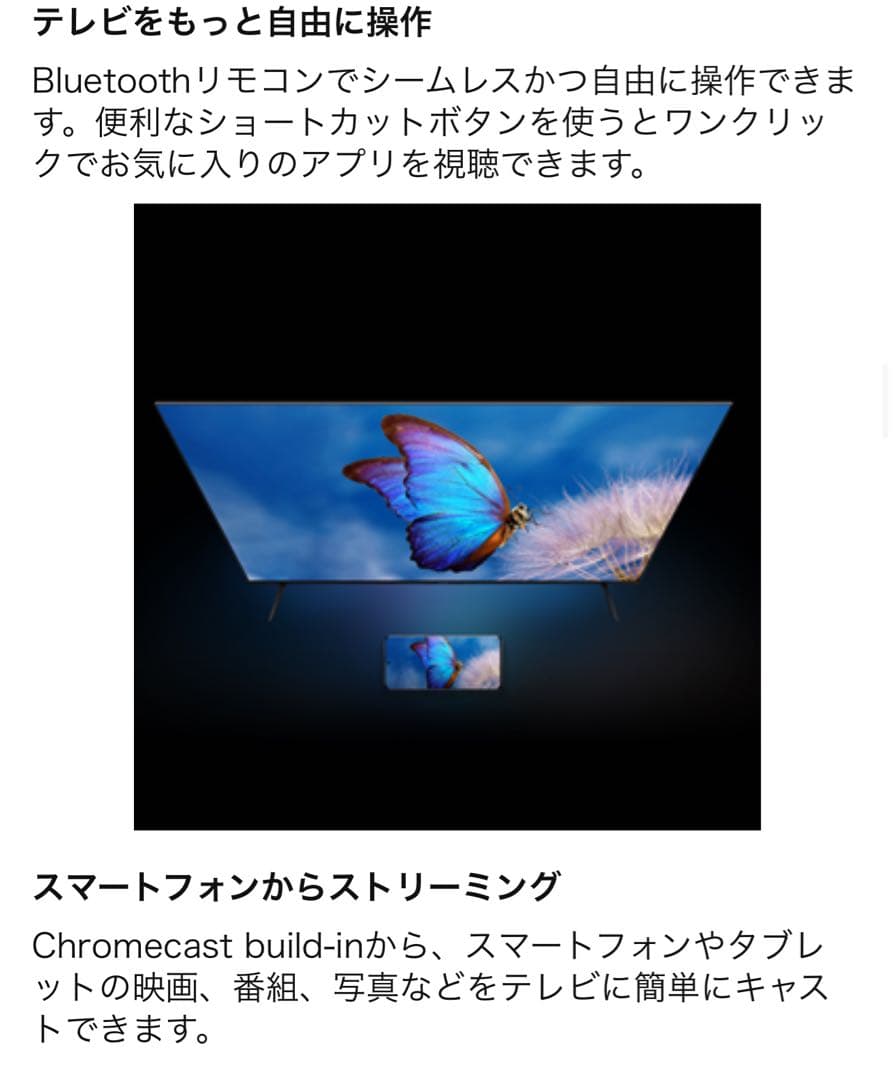 シャオミ(Xiaomi) チューナーレステレビ 55インチ Google TV