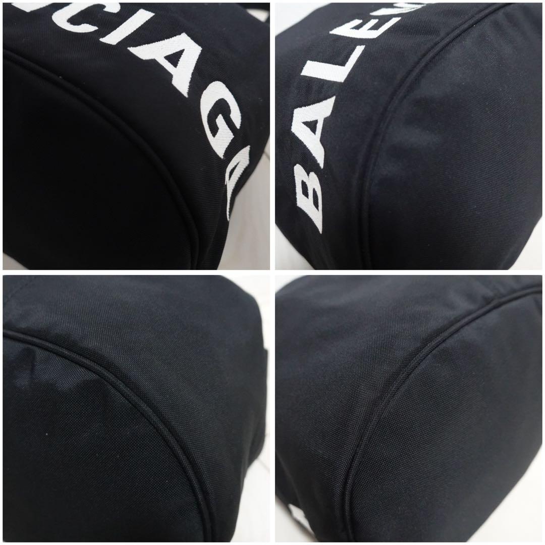 バレンシアガ　ウィール ドローストリングバケット　ハンドバッグ　ナイロン　黒　S