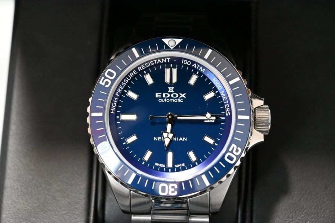 EDOX ネプチュニアン 腕時計 自動巻き 1000m防水 ダイバーズウォッチ