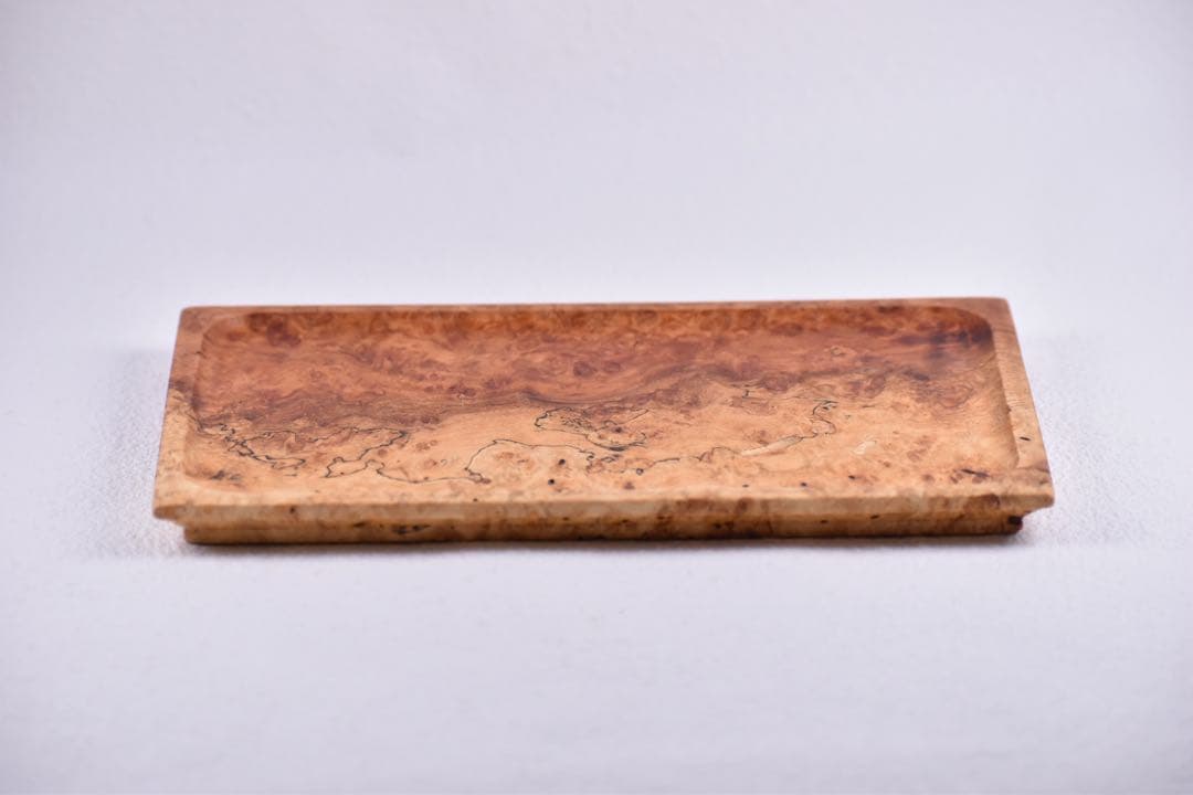 No.334花梨瘤紅白スポルテッドのトレー