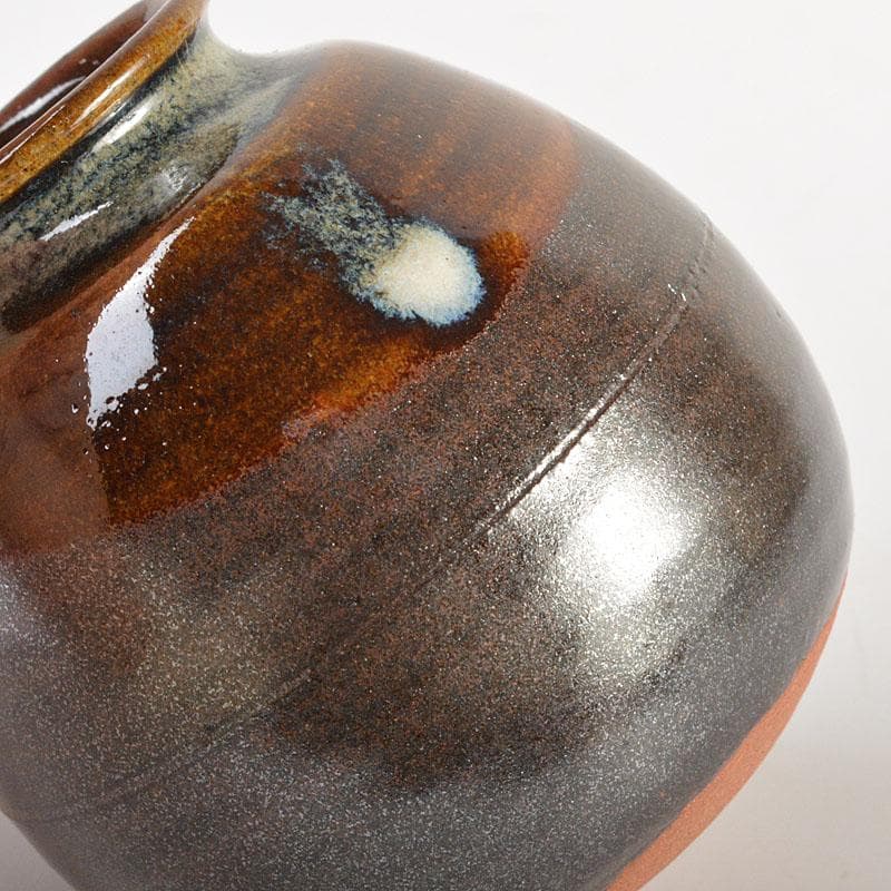 茶道具　京焼　竜谷窯　宮川香雲造　茶入　仕覆付　共箱　V　6827