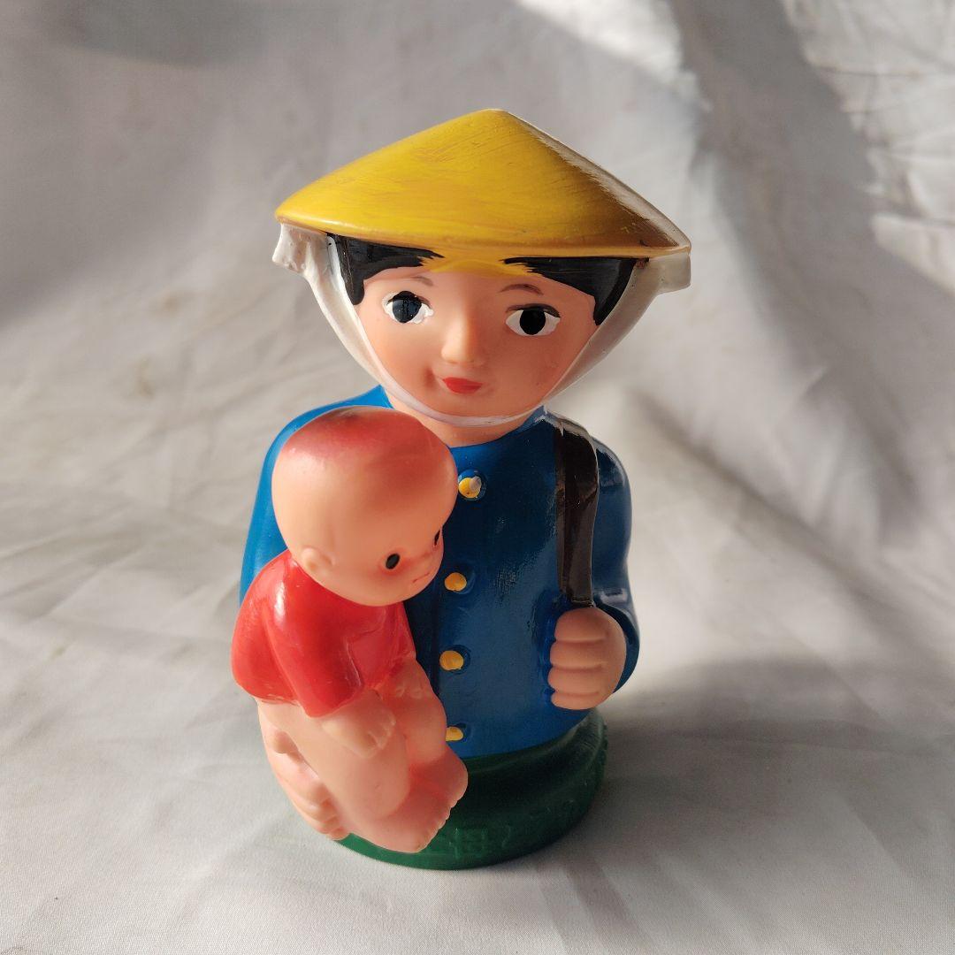 昭和レトロ 当時物 ベトナムに母と子の保険センターを！ ソフビ 貯金箱