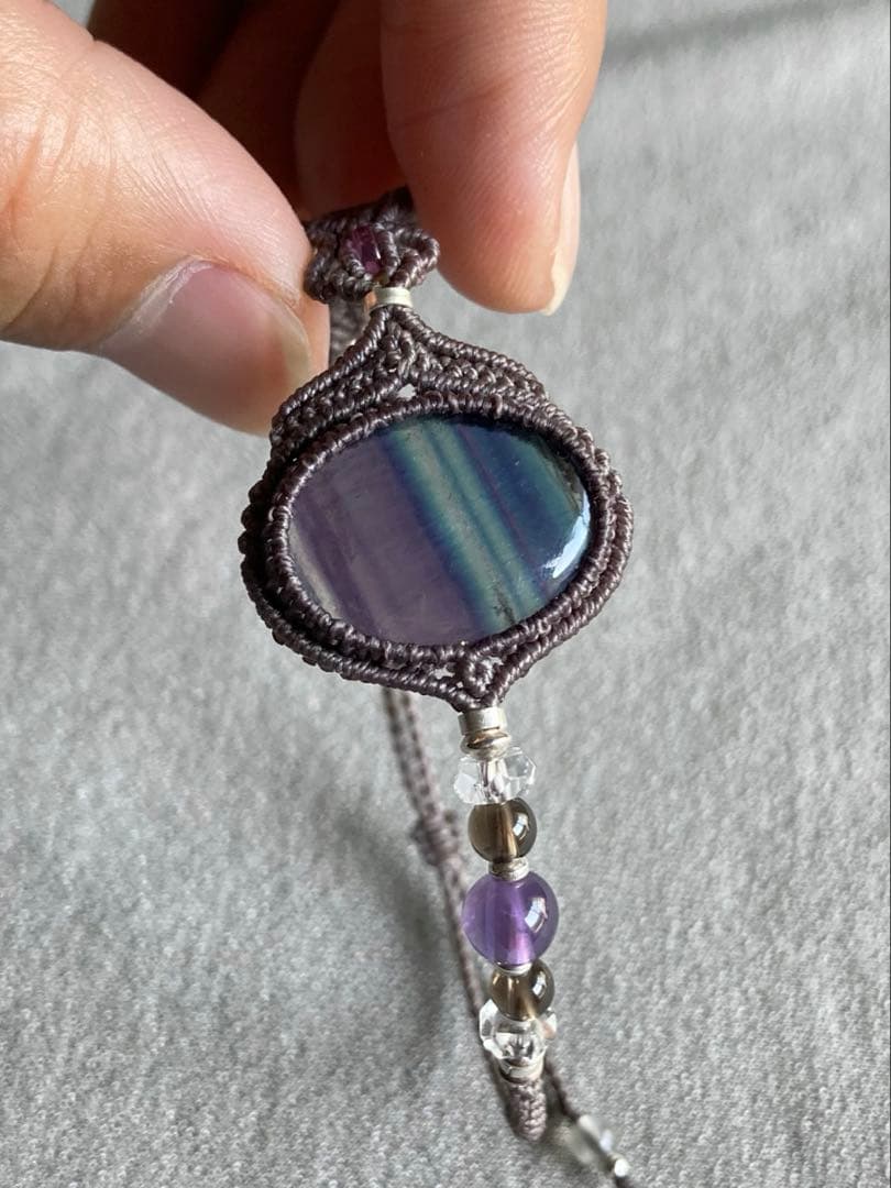 フローライト　マクラメブレスレット