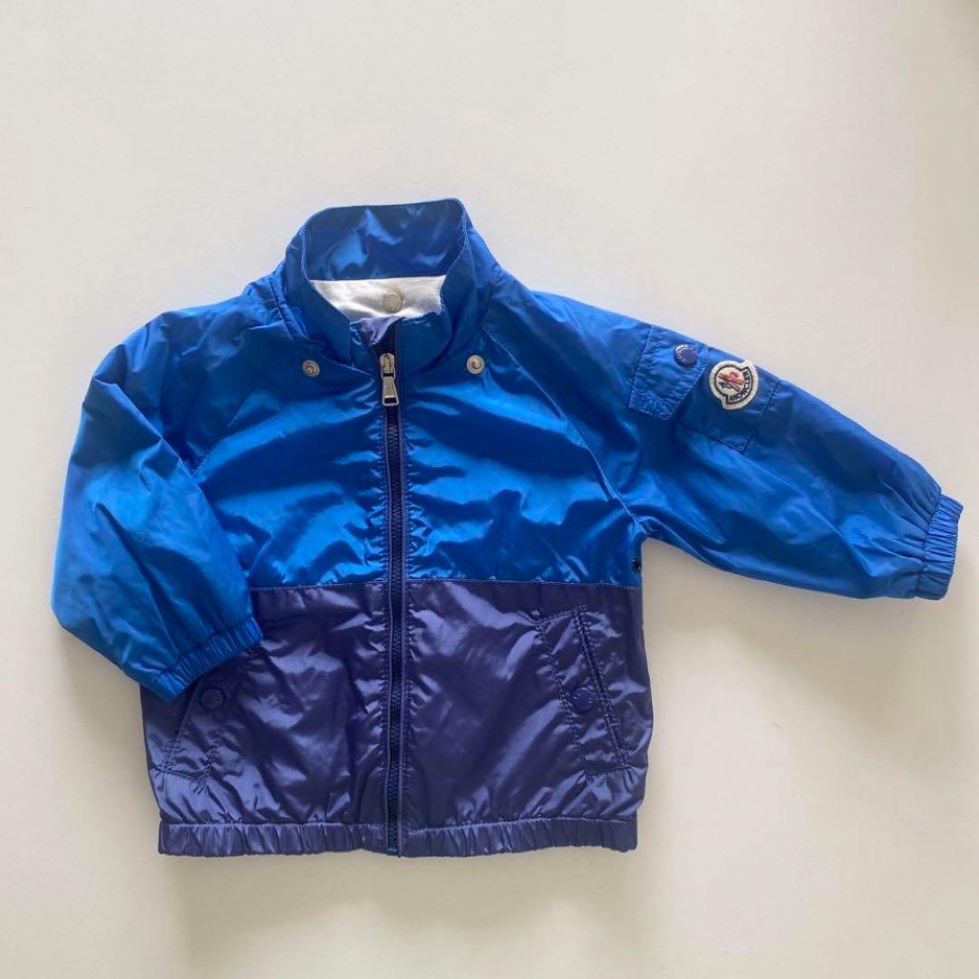 美品 MONCLER ナイロン パーカー 男の子 フード 6/9m