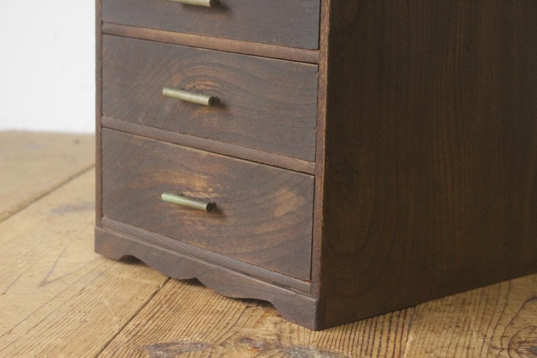 レトロ 卓上小引き出し 抽斗 5杯 収納 小物入れ レターケース B5 木製