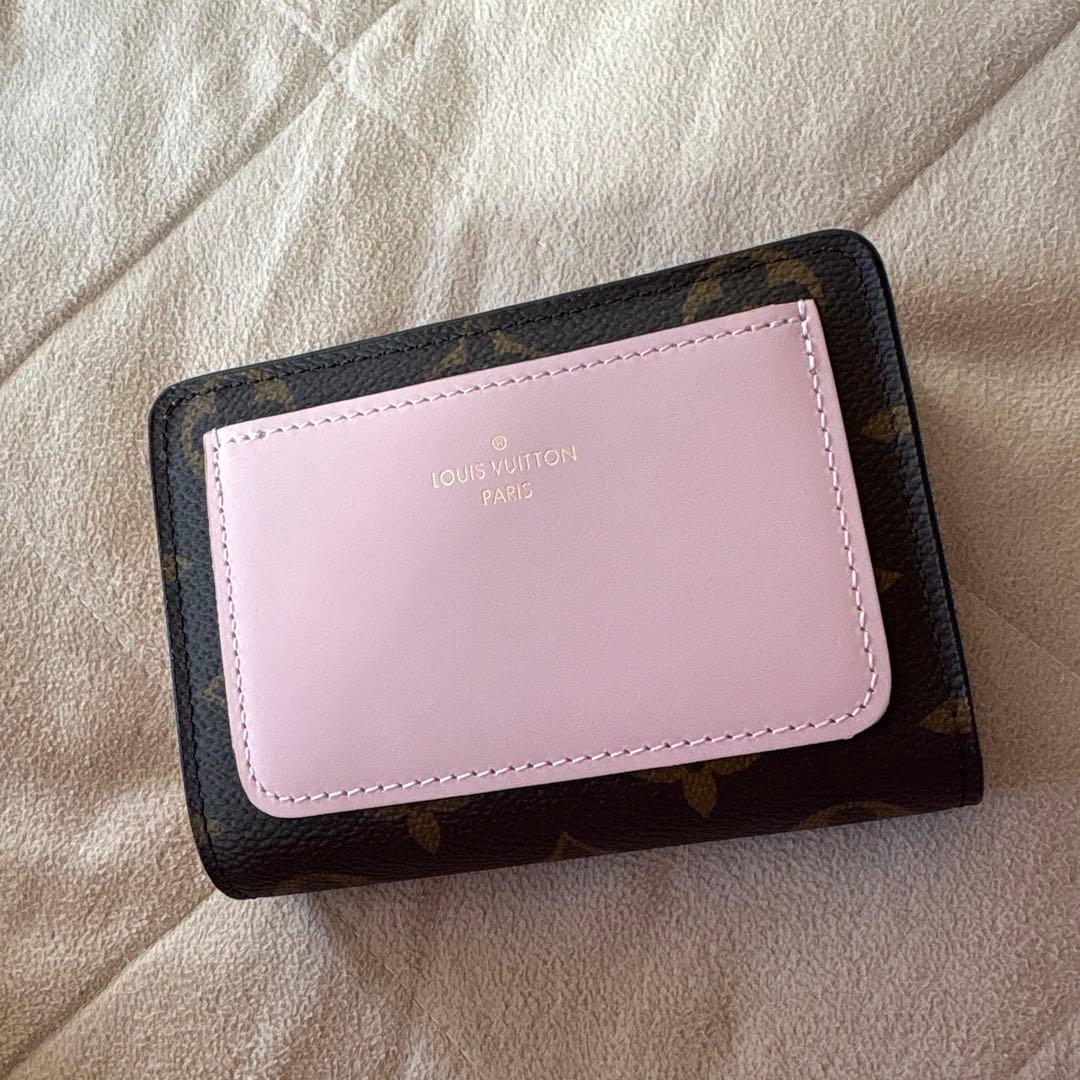 最終値下げ⭐︎ LOUIS VUITTON 二つ折り財布 ピンク/ブラウン