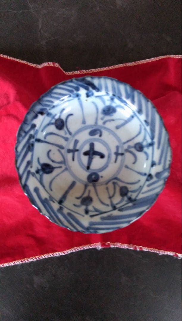 祭器　馬上杯　唐物　コンポート皿　清朝　中国美術　青花　古染付