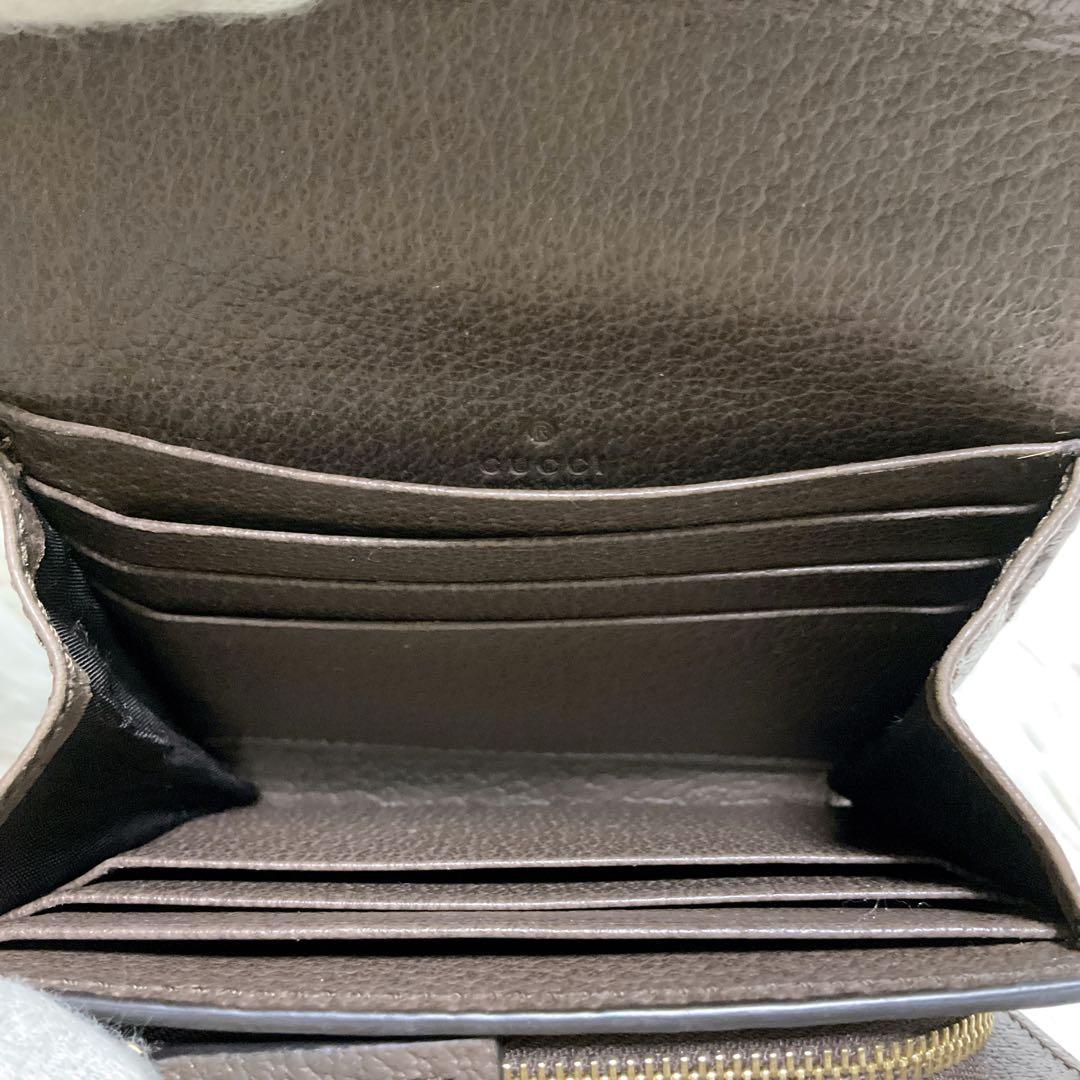 ♡美品♡グッチ オフィディア 二つ折り財布 GGマーモント シェリーライン ロゴ