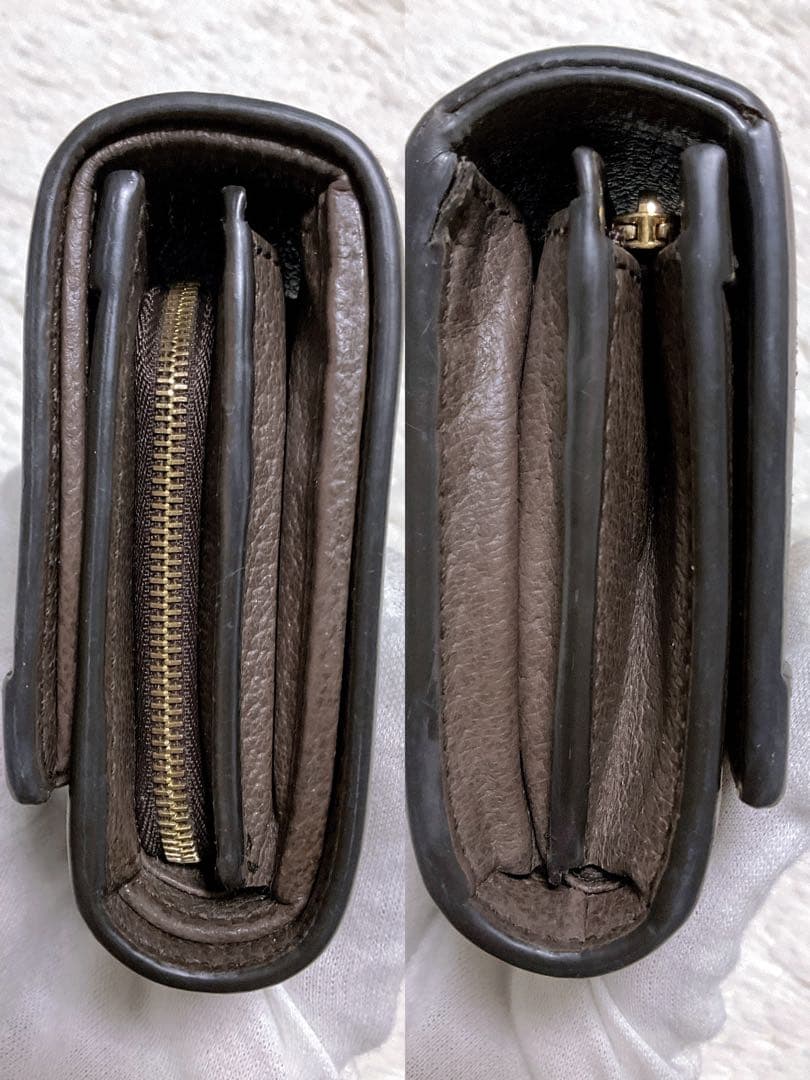 ♡美品♡グッチ オフィディア 二つ折り財布 GGマーモント シェリーライン ロゴ