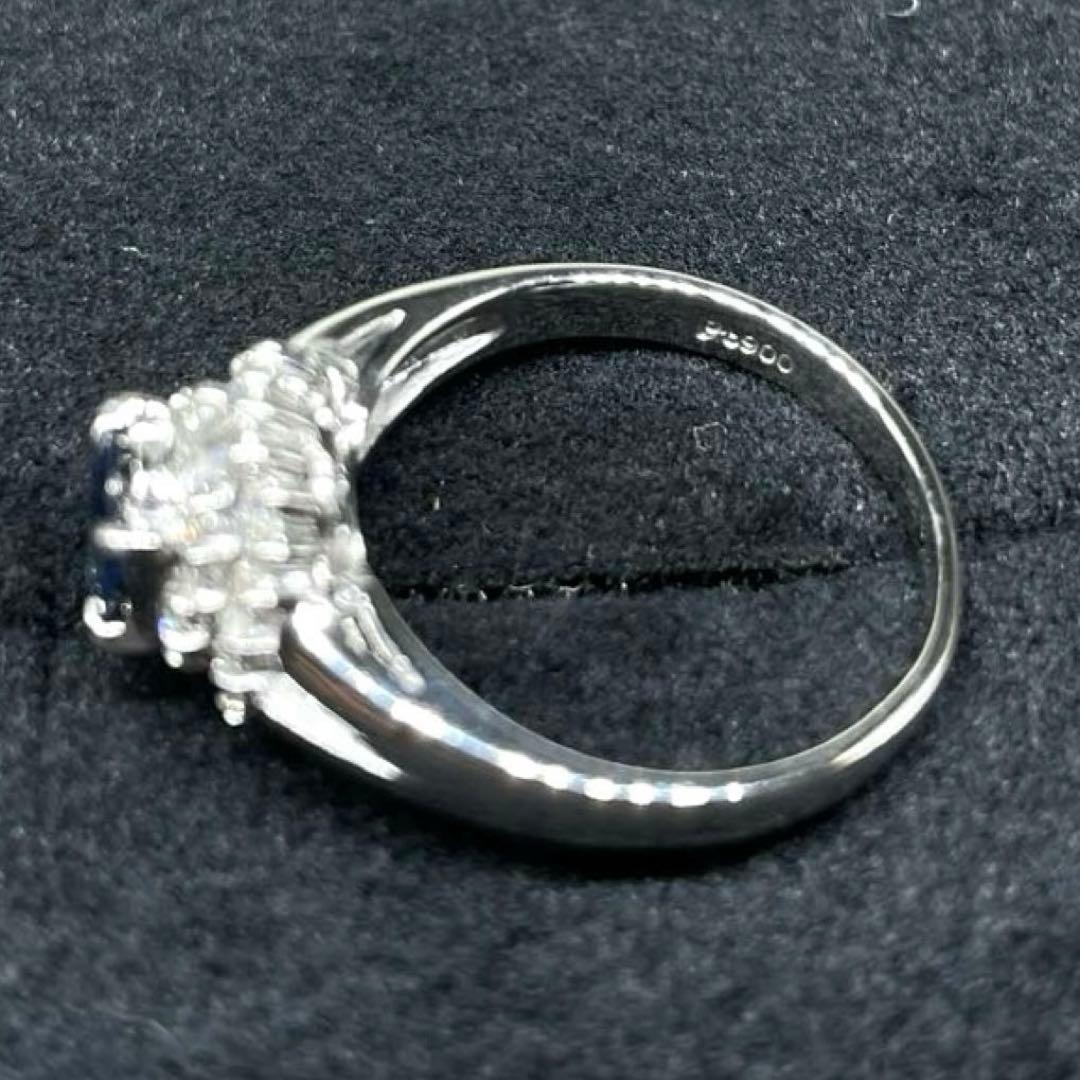 pt900 サファイア　ダイヤモンド　リング