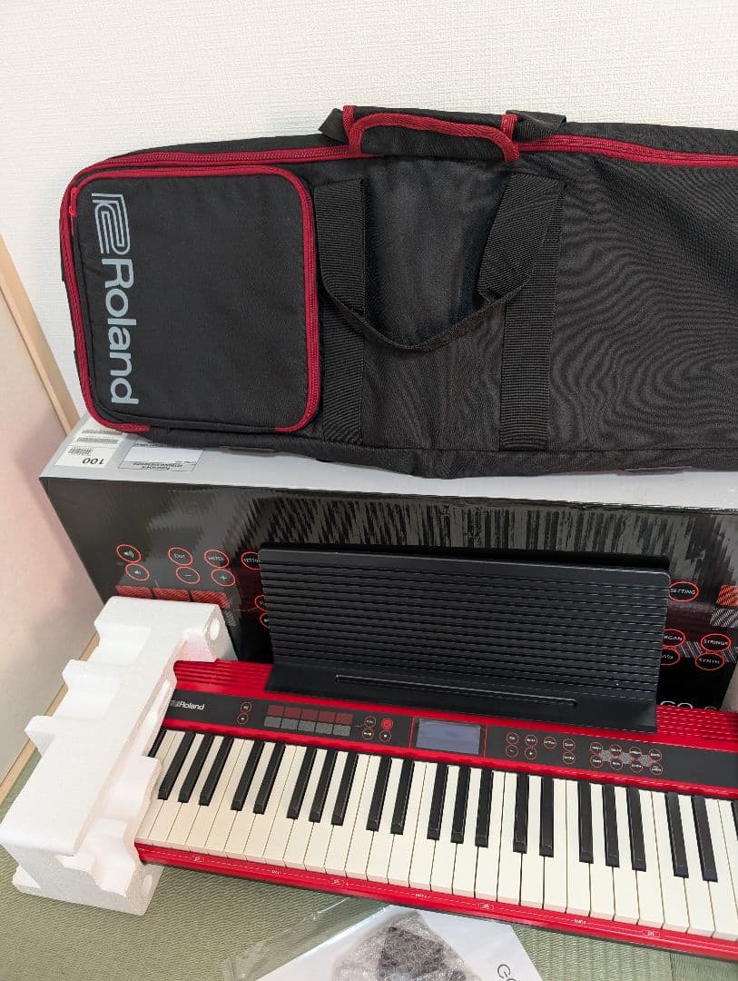 【美品・動作確認済】Roland Go:Keys 61鍵 レッド　ソフトケース