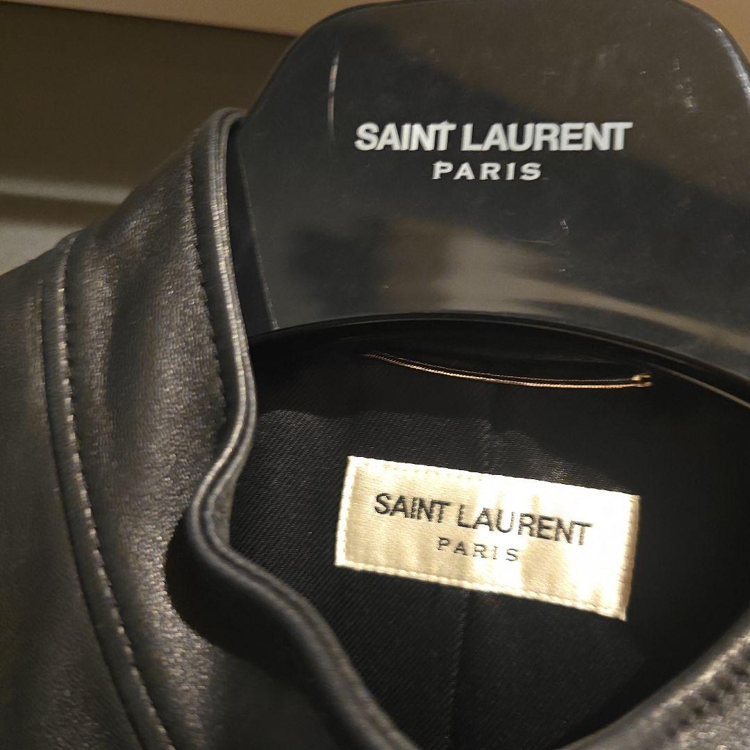 SAINT LAURENT ブラック レザー シングルライダース