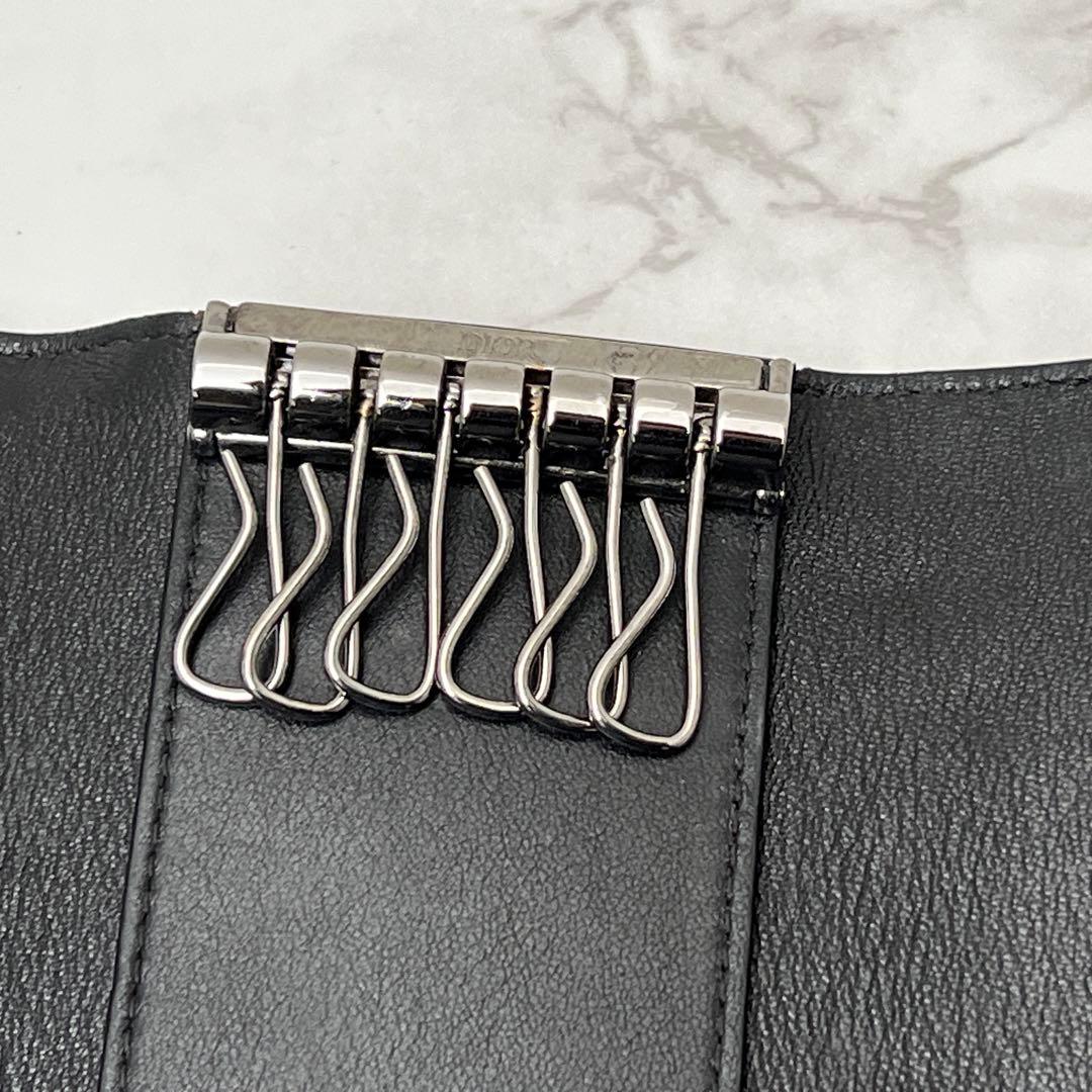 ディオール キーケース オブリーク ジャカード 現行品 ベージュ/ブラック