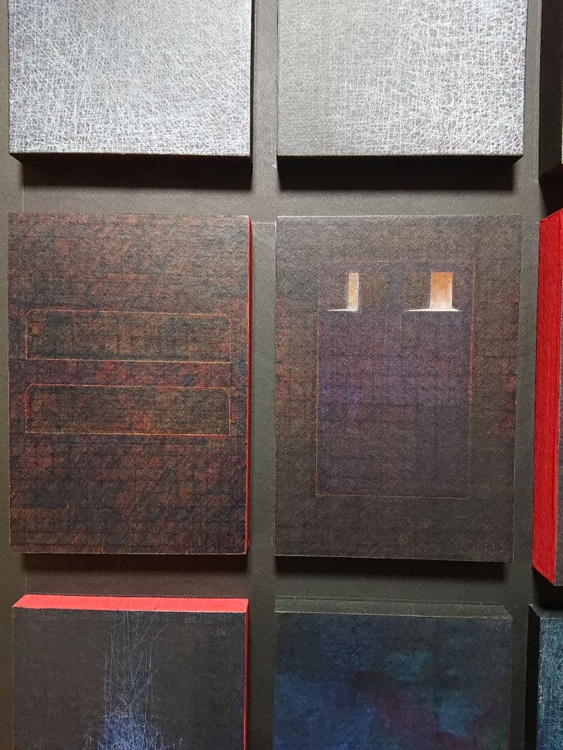 日本画家堤進の平面ポップアート 作品 。ミクストメディア。蝶と棺