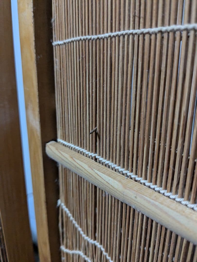 透かし彫り 簾屏風 パーテーション 衝立 間仕切り 昭和レトロ 古民家