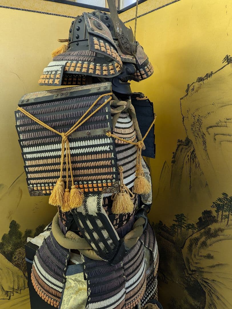 等身大 甲冑 鎧兜 鎧一式 甲冑 鎧櫃 鎧立付 面頰 赤糸大縅鎧 全高170cm