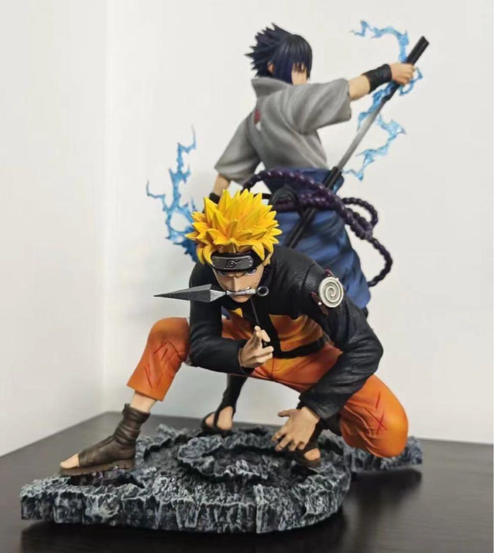 ナルト うずまきナルト うちはサスケ ガレージキット スタチュー塗装済み完成品