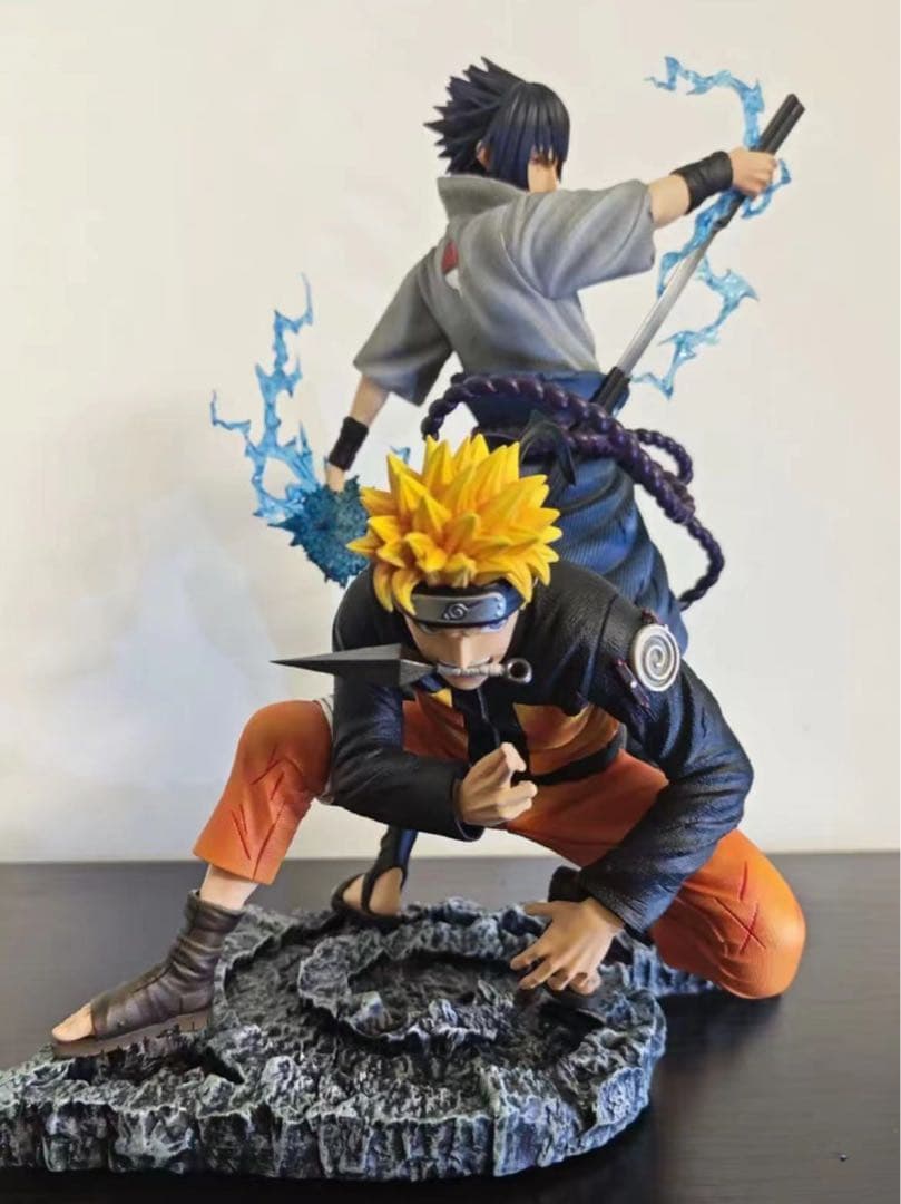 ナルト うずまきナルト うちはサスケ ガレージキット スタチュー塗装済み完成品