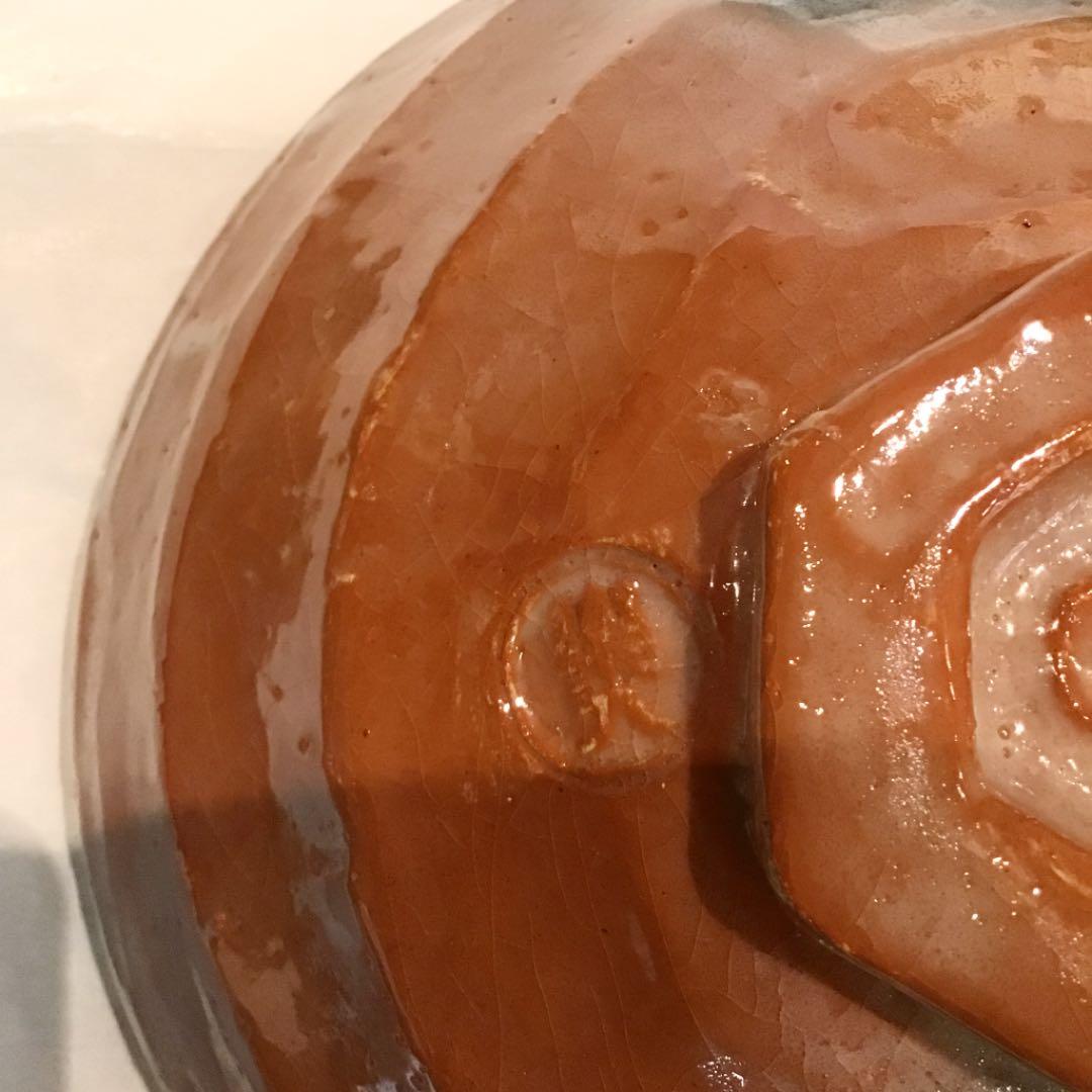 【茶道具】赤楽 嶋台茶碗 吉村楽入造 七代 如心斉好