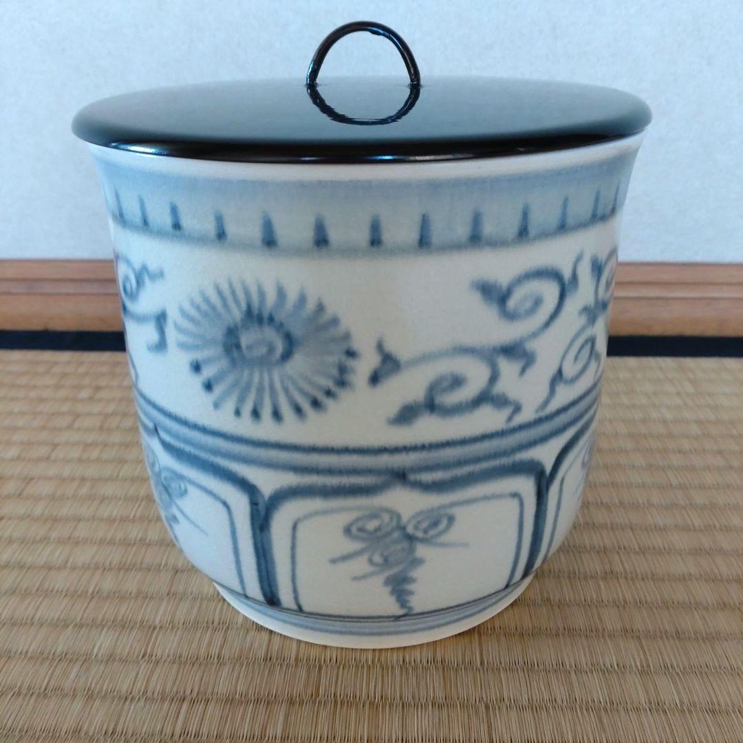 茶道具　水指　模安南　加藤唐三郎造　塗蓋　共箱　無傷
