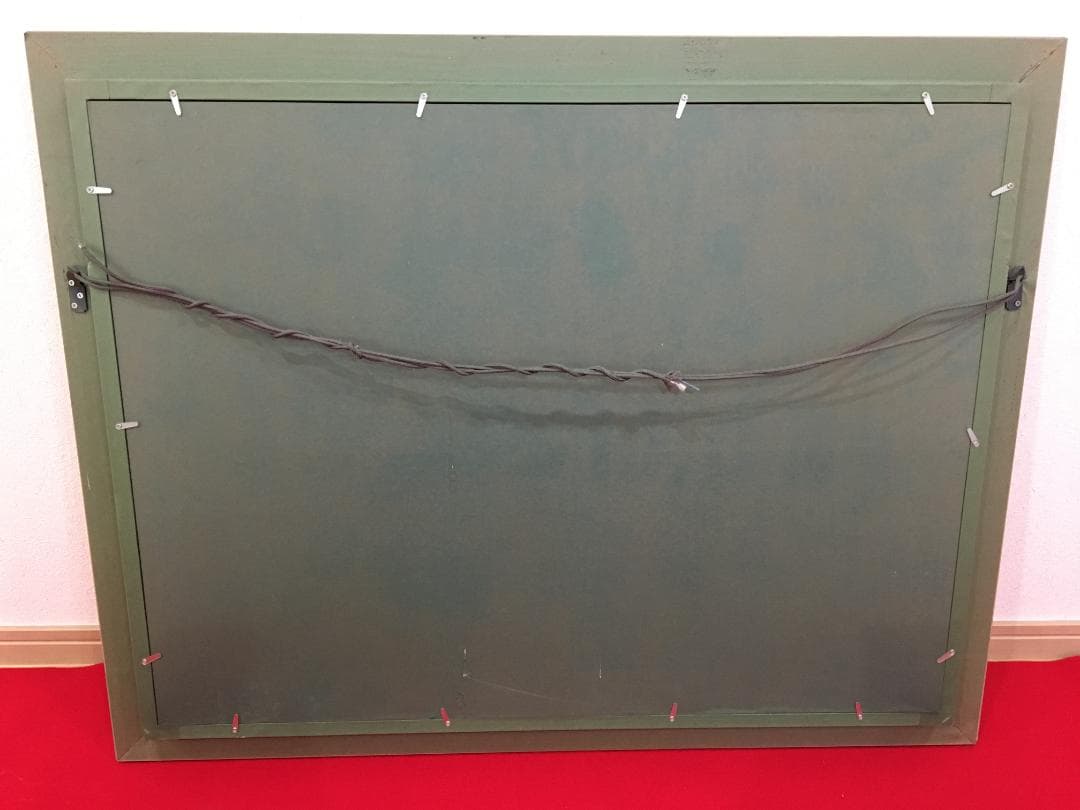 絵画 油彩画 直筆 二紀会同人 山崎朔三 港の近く ホノルル 額装 サイズ20号