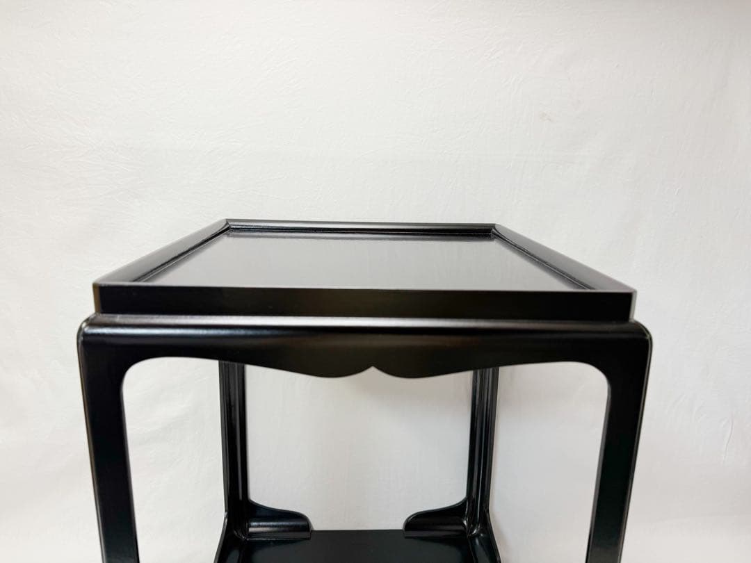 茶道具 平安 伊藤表正造 高麗卓 木製 黒一閑 宗旦好写 共箱