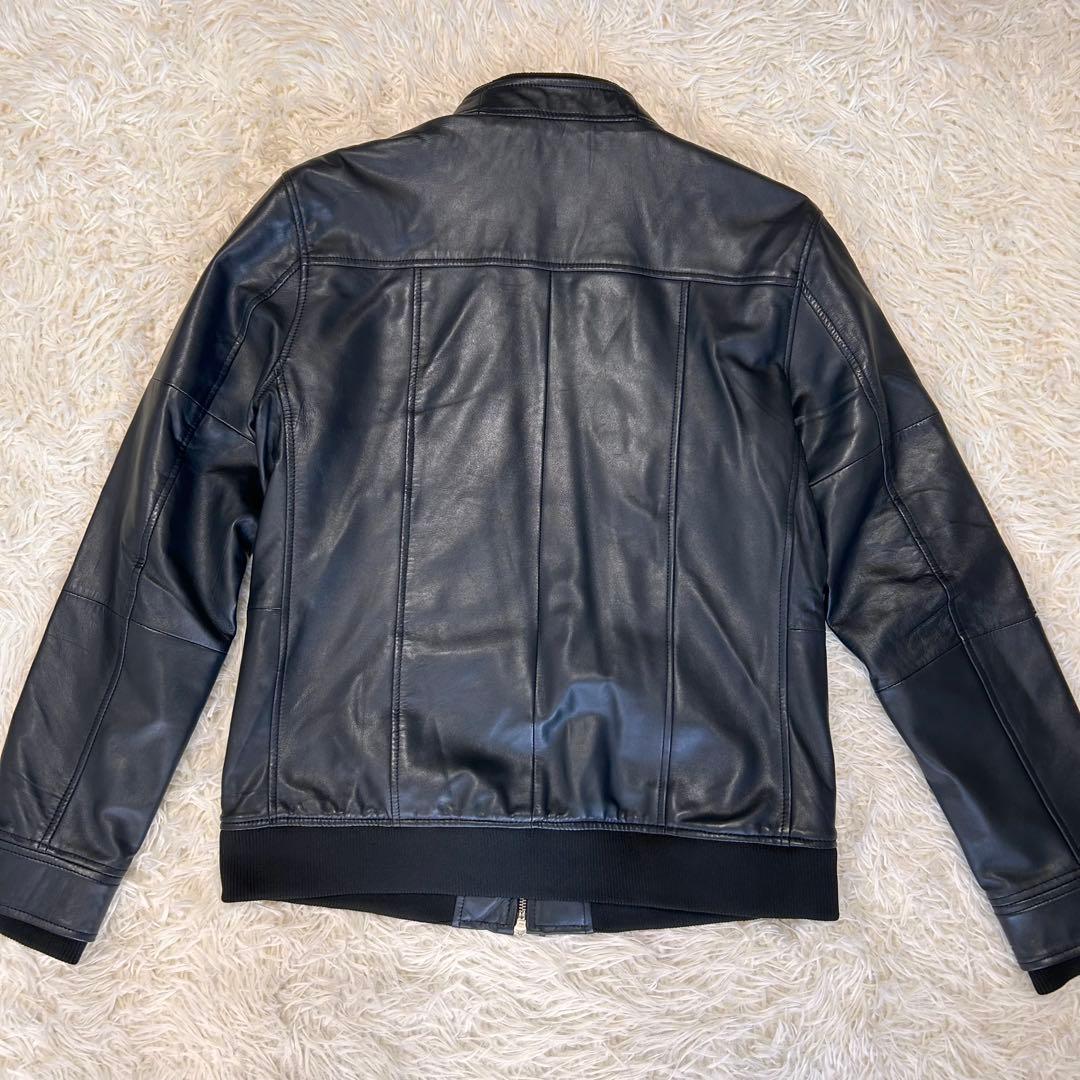 ✨美品✨AKM レザー　シングルライダースジャケット黒XL
