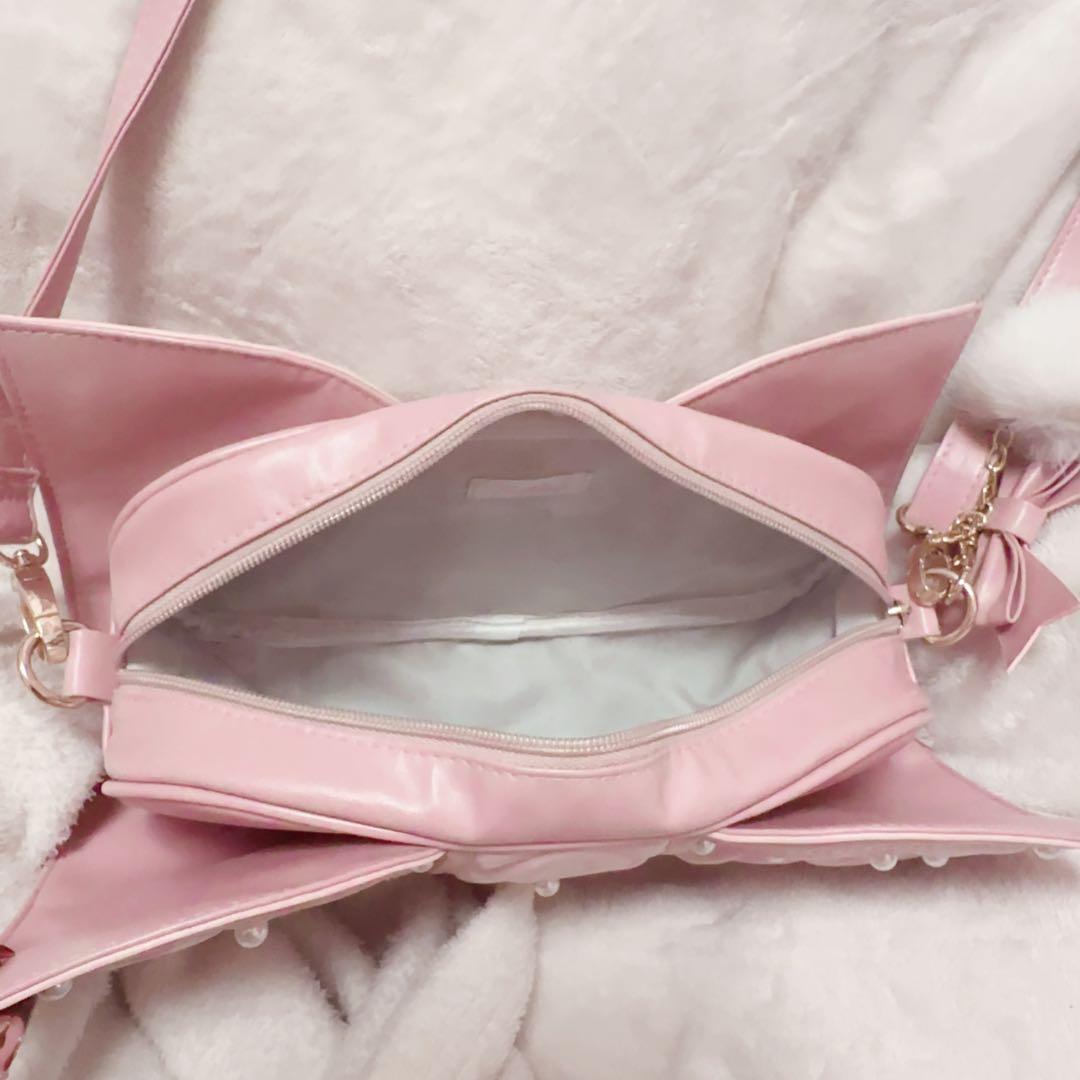 【ToAlice】パールキルティングビッグリボンバッグ