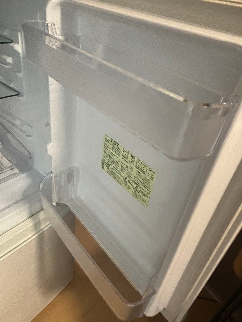 2019年製SHARP 2ドア冷蔵庫 ホワイト SJ-D14E-W