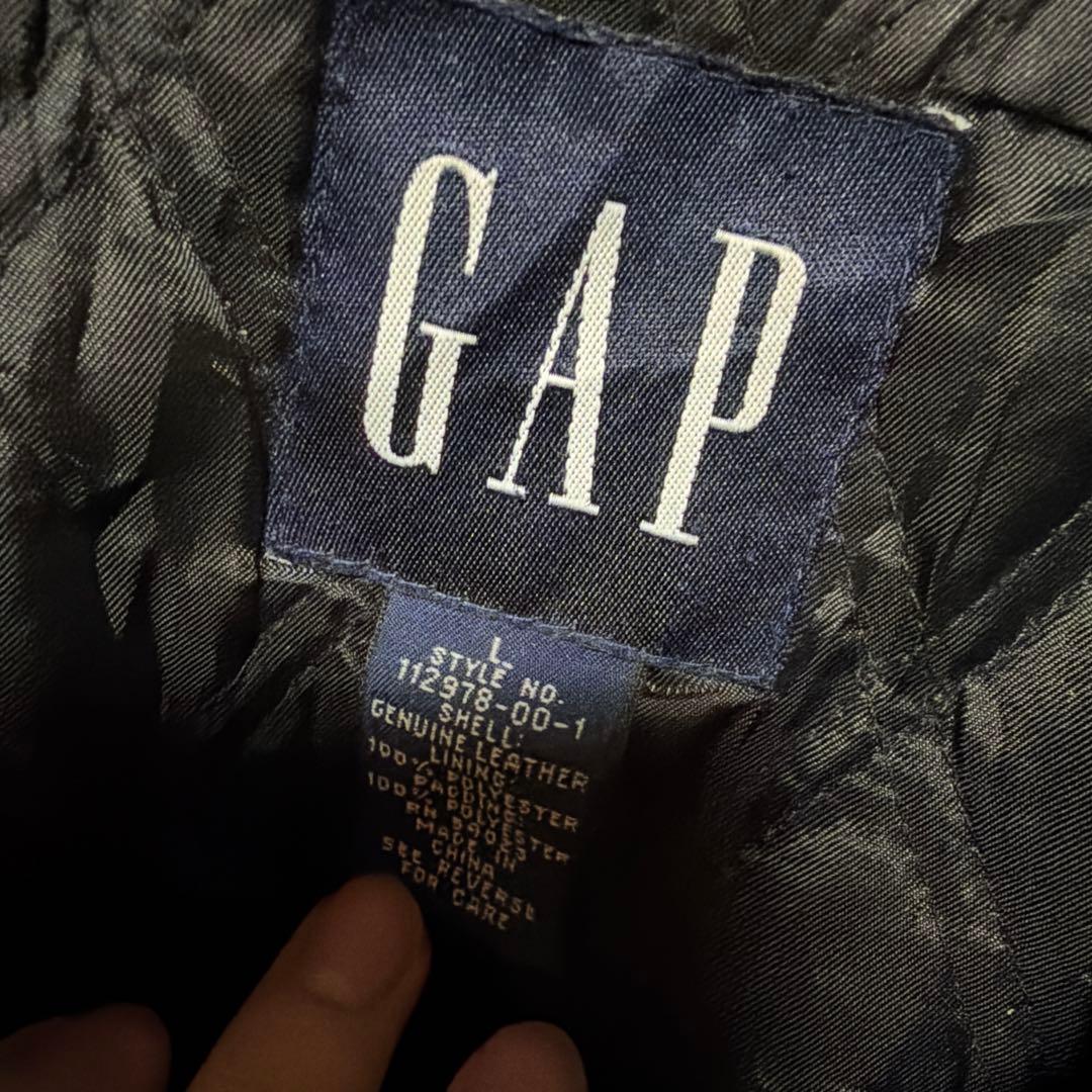 old gap レザージャケット Lサイズ　ブラック