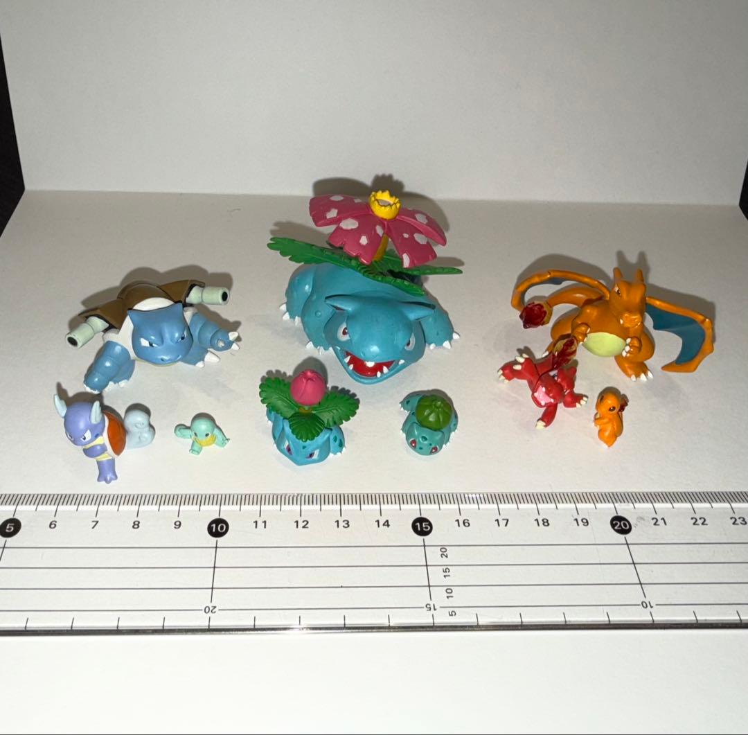 立体ポケモン図鑑　9体セット　第一世代御三家