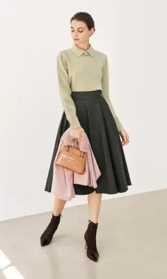 ’２１近年★美品★FOXEY/フォクシーオークツリー スカート ベージュ 40