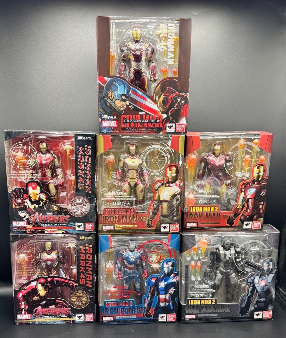 【新品未開封】S.H.Figuartsアイアンマン７点セット【送料込み】