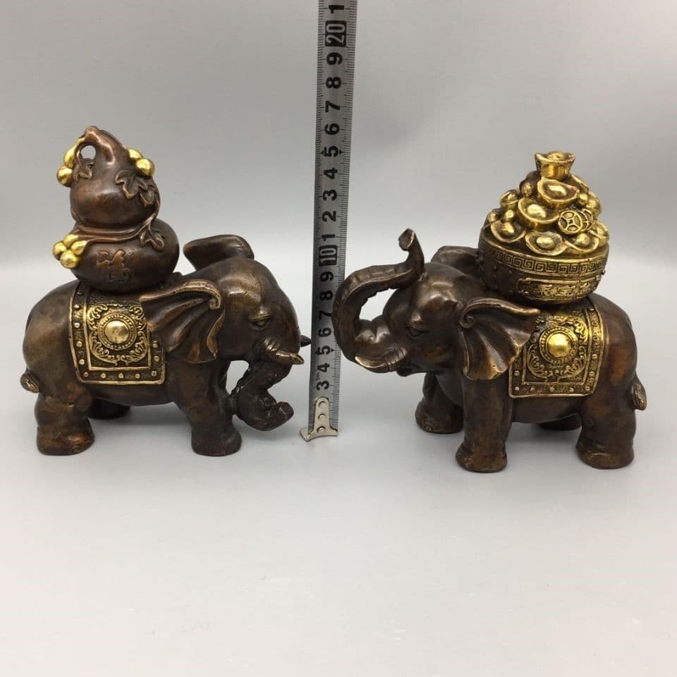 銅製 象 開運 風水 招財 置物 工芸品 装飾品