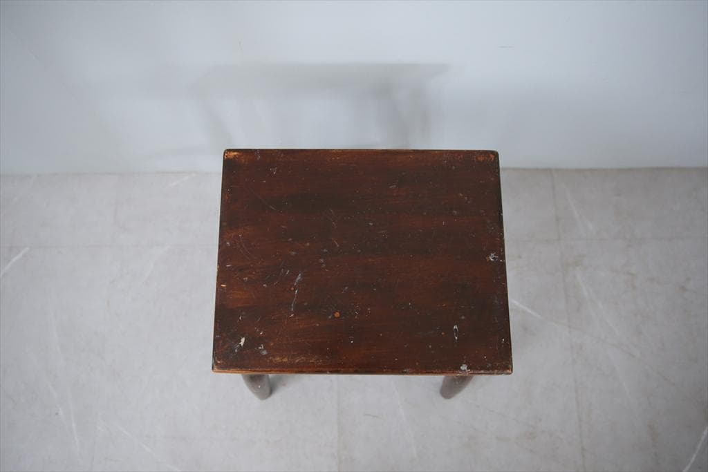 英国アンティーク木製スツール/椅子イス/チェア/花台/飾り棚(79-464)