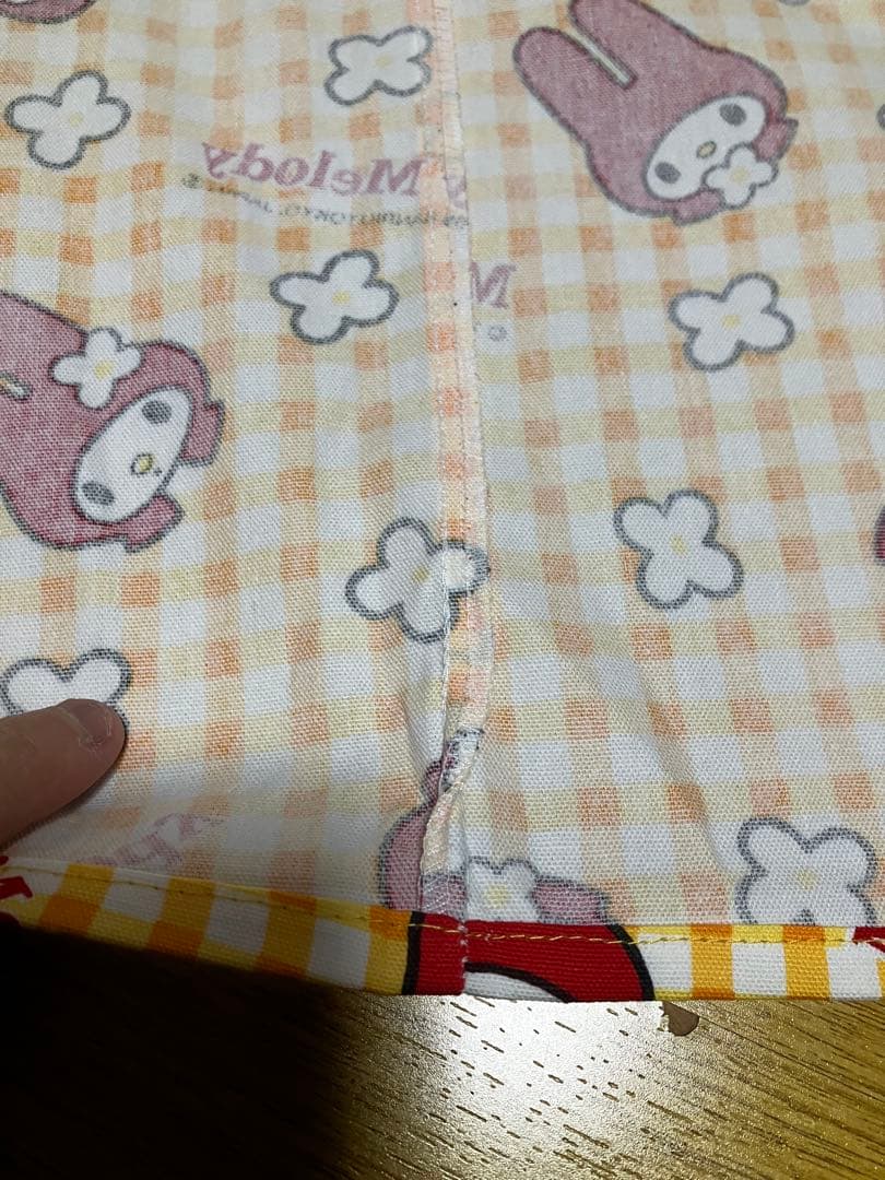 サンリオ　レトロ　マイメロ　赤メロ　生地　布 約195✖️195 位　継ぎ有