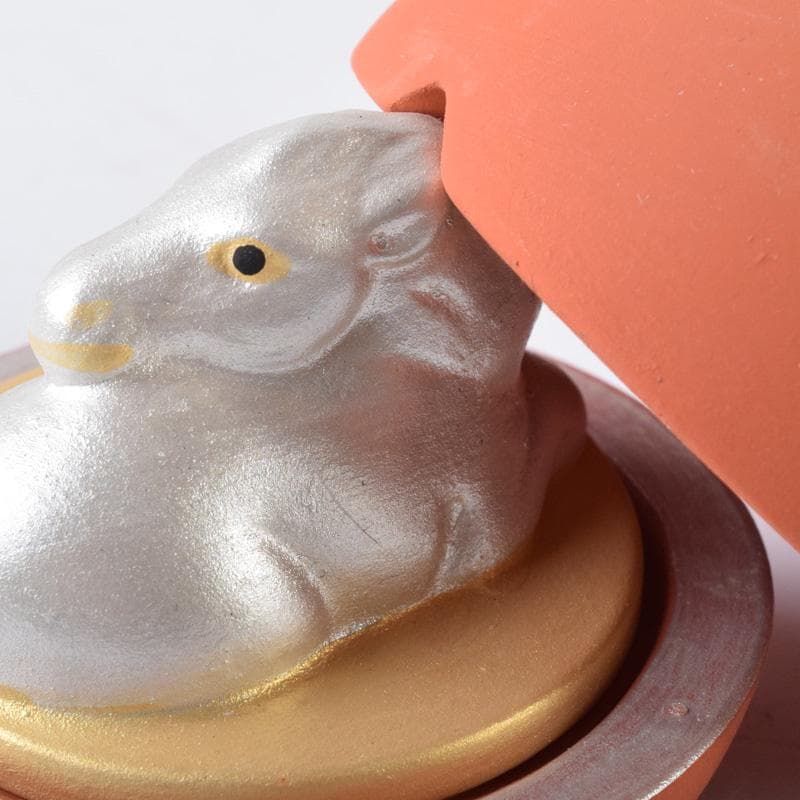 茶道具　楽山作　立雛他　干支　水鳥など　色絵香合　6点まとめて　N　8222