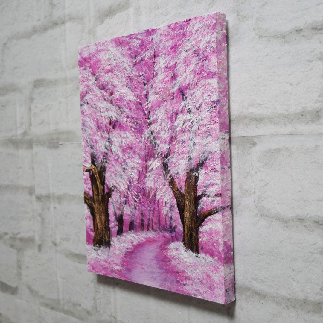 油絵 油彩 油彩画 絵画 絵【春の桜】