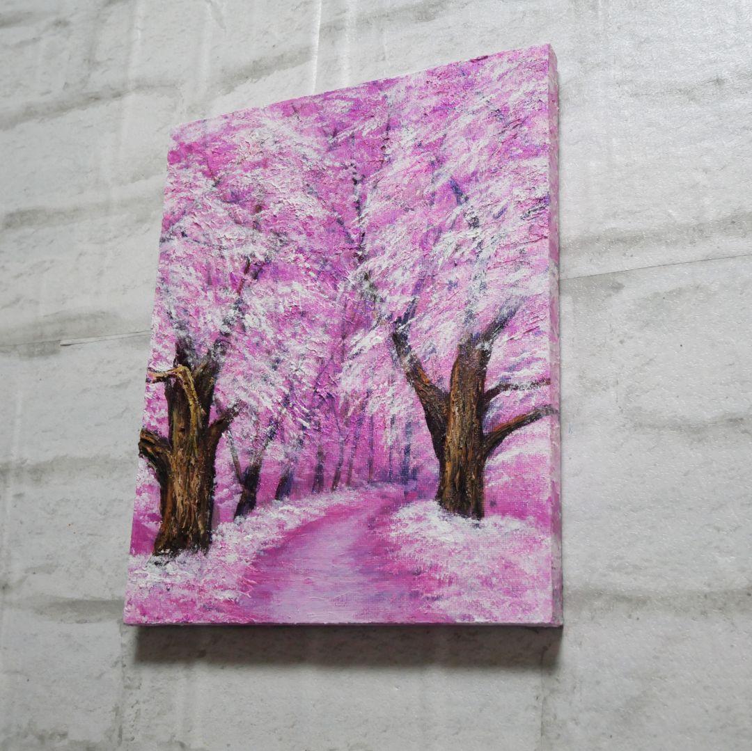 油絵 油彩 油彩画 絵画 絵【春の桜】