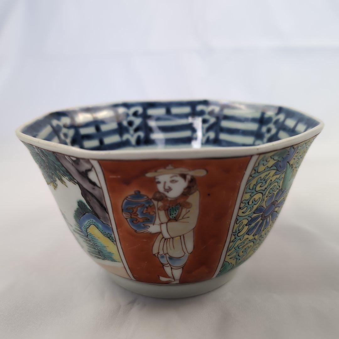 古伊万里深鉢　古伊万里南蛮人文深鉢色絵南蛮人文深鉢　伊万里阿蘭陀人文深鉢　深鉢