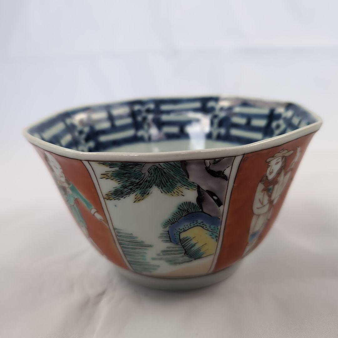 古伊万里深鉢　古伊万里南蛮人文深鉢色絵南蛮人文深鉢　伊万里阿蘭陀人文深鉢　深鉢