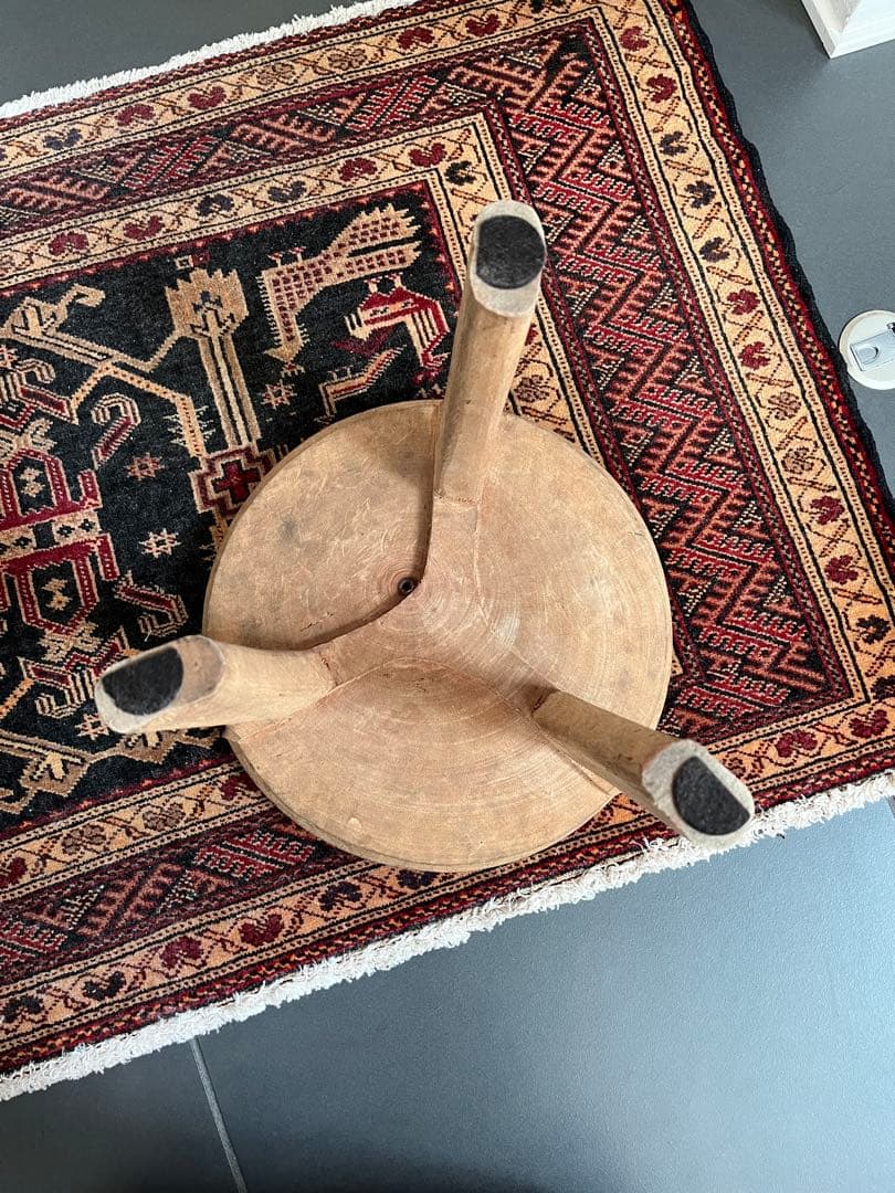 タンザニア　ドドマ族　ヴィンテージスツール　アフリカ椅子　民藝古道具アンティーク