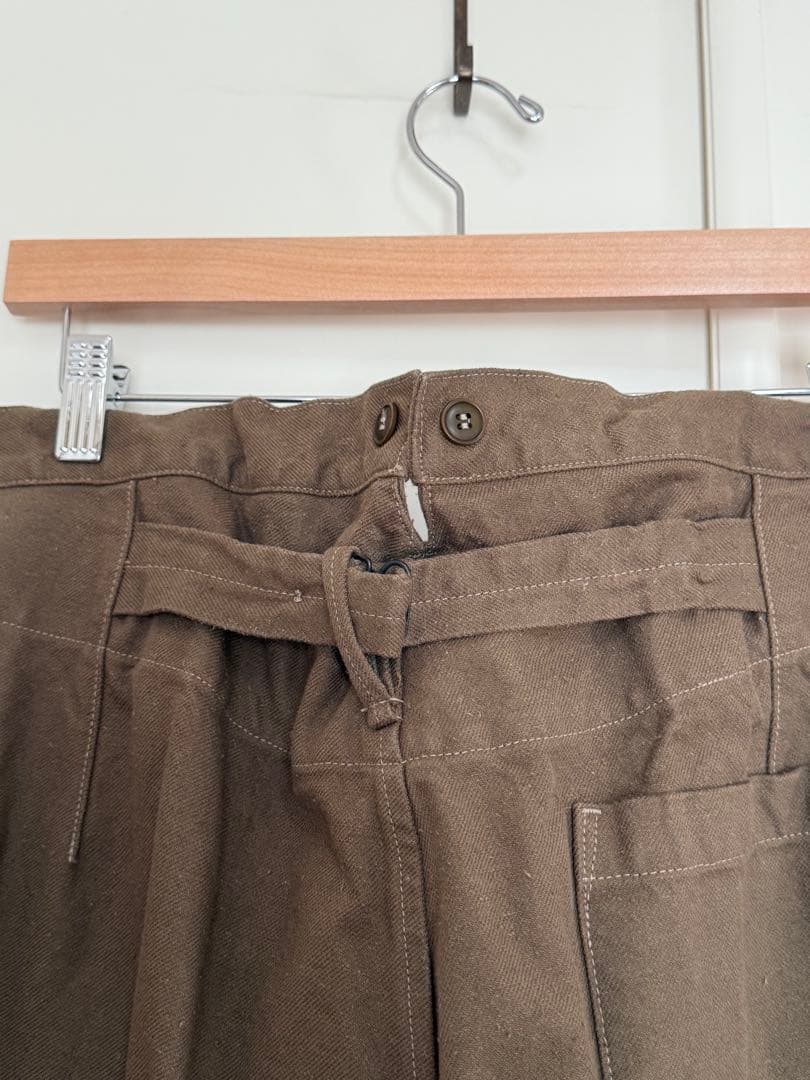 COMOLI コットンシルクオーバーパンツ 1 olive