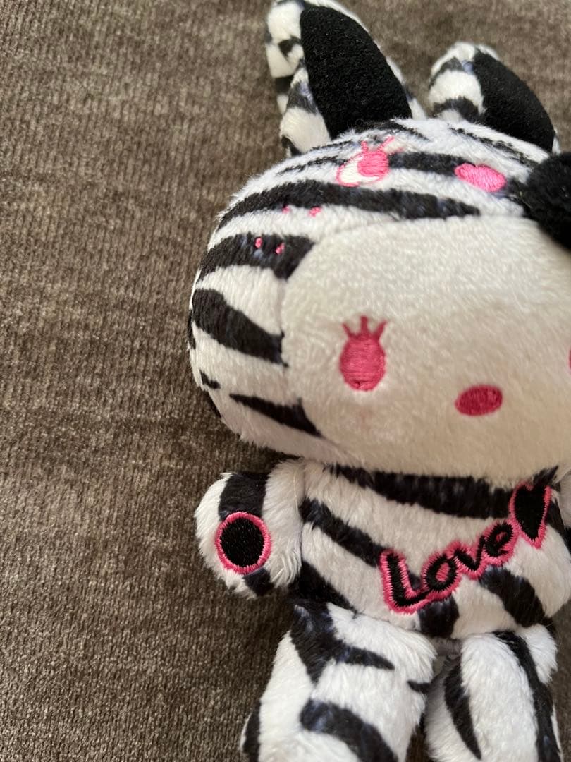 激レア ハローキティ カラフルバニー ヒョウ柄 ゼブラ柄 マスコット 平成レトロ