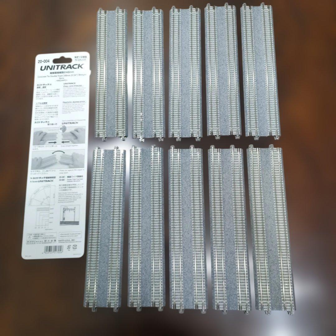 カトー N 20-004 ユニトラック複線直線線路S248（2本入を5組）１０本