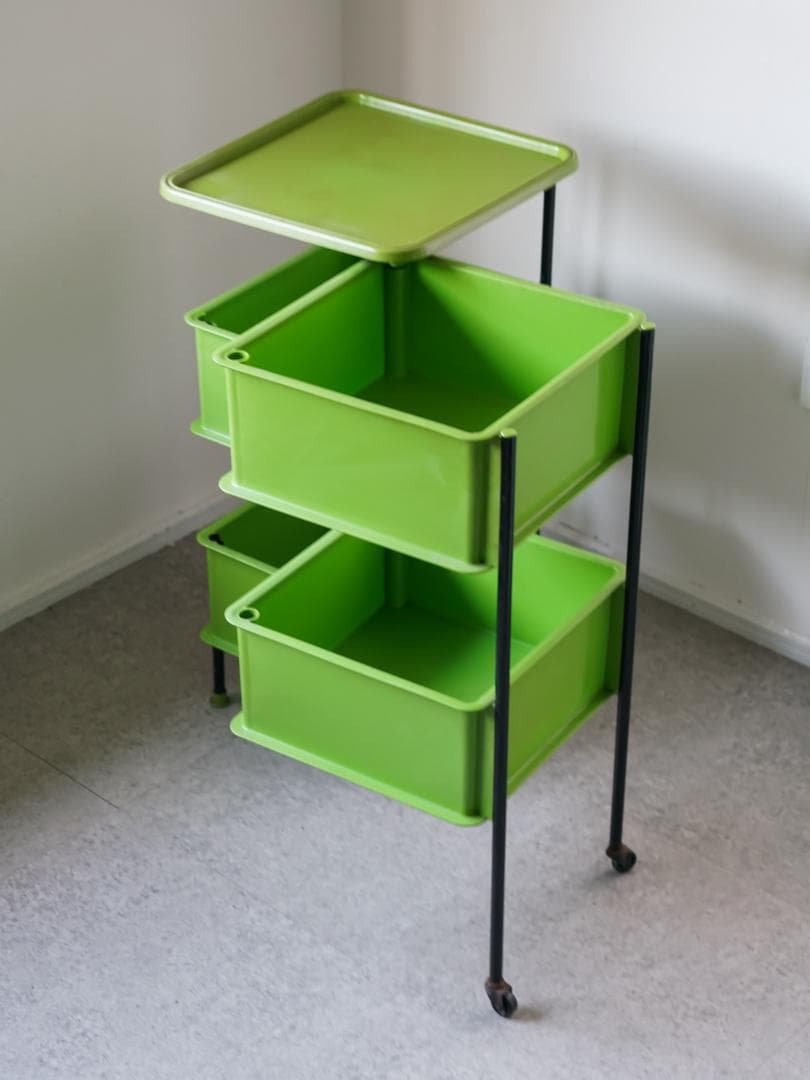 70's SEKISUI PLASTICS 回転キャビネット スペースエイジ